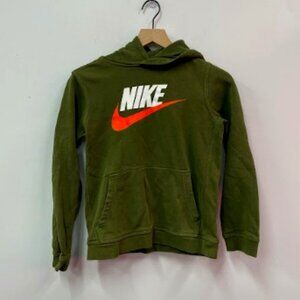 Nike Kids Hoodie, Sz L, Green and orange